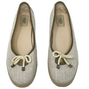 Ugg Espadrille Ballet Flat Cream Size y